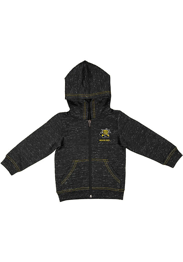 Colosseum Wichita State Shockers Baby SMU Knobby Long Sleeve Full Zip Sweatshirt - Grey