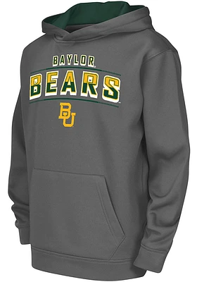 Colosseum Baylor Bears Youth Charcoal Block Name Drop Long Sleeve Hoodie