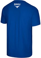Colosseum SMU Mustangs Blue Crane Short Sleeve T Shirt