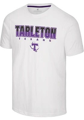 Colosseum Tarleton State Texans White Crane Short Sleeve T Shirt