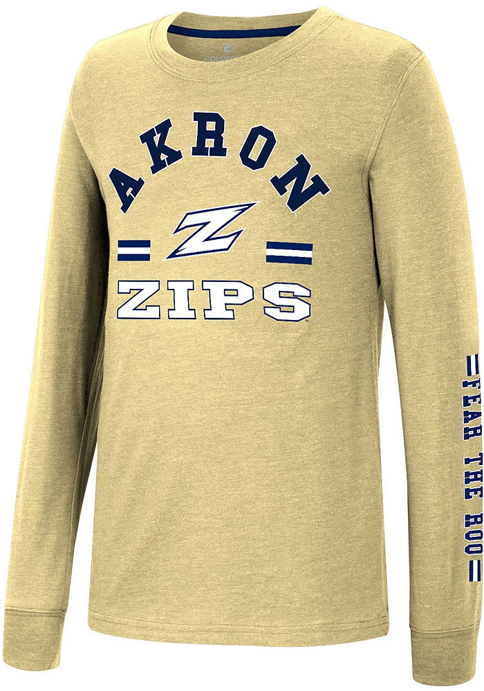 Colosseum Akron Zips Youth Gold GCC SMU Roof Long Sleeve T-Shirt