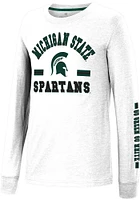 Colosseum Michigan State Spartans Youth White GCC SMU Roof Long Sleeve T-Shirt