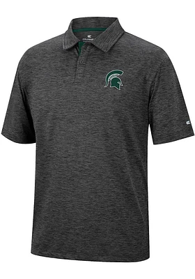 Colosseum Michigan State Spartans Mens Black Tournament Short Sleeve Polo