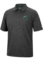 Colosseum Michigan State Spartans Mens Black Tournament Short Sleeve Polo