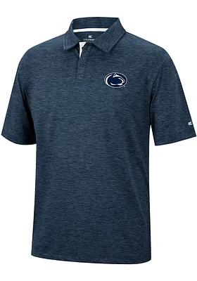 Colosseum Penn State Nittany Lions Mens Navy Blue Tournament Short Sleeve Polo