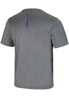 Colosseum Kansas Jayhawks Grey Larry Short Sleeve T Shirt