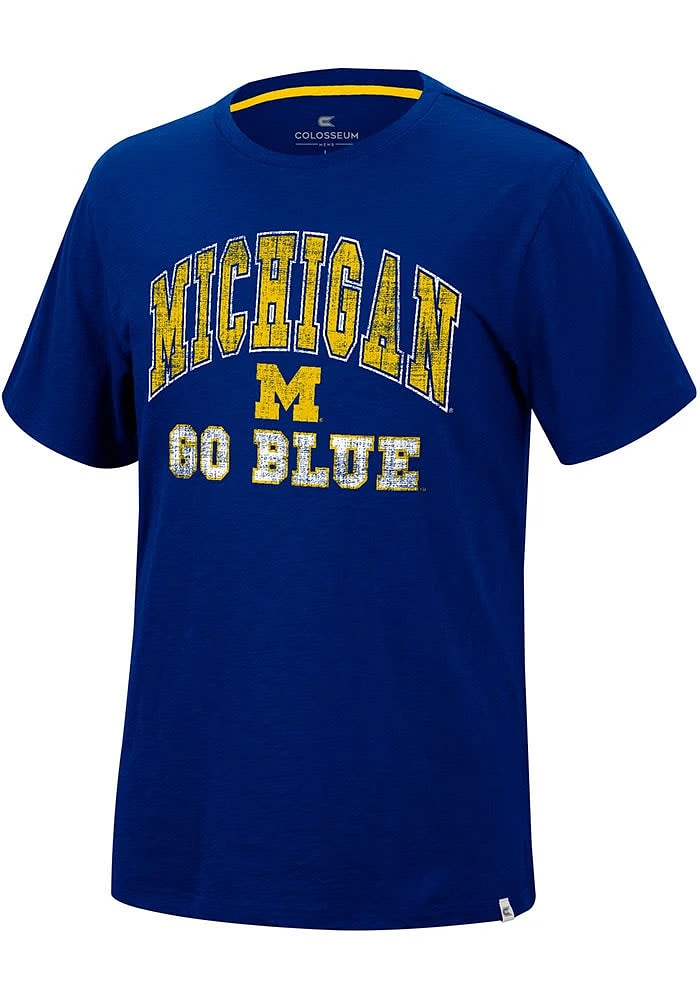 Colosseum Michigan Wolverines Blue Nice Marmot Short Sleeve T Shirt