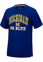 Colosseum Michigan Wolverines Blue Nice Marmot Short Sleeve T Shirt