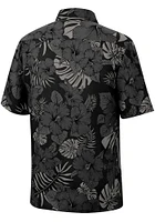 Colosseum Iowa Hawkeyes Mens Black The Dude Short Sleeve Dress Shirt