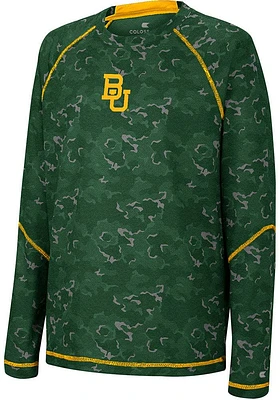 Colosseum Baylor Bears Youth Green Gust of Wind Long Sleeve T-Shirt