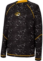 Colosseum Missouri Tigers Youth Black Gust of Wind Long Sleeve T-Shirt