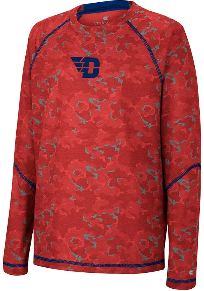 Colosseum Dayton Flyers Youth Red Gust of Wind Long Sleeve T-Shirt