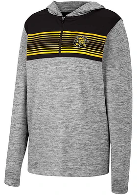 Colosseum Wichita State Shockers Youth Grey Fidelity Long Sleeve Quarter Zip Shirt