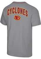 Colosseum Iowa State Cyclones Grey Four Barrel Short Sleeve T Shirt