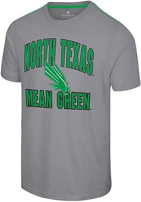 Colosseum North Texas Mean Green Grey Four Barrel Short Sleeve T Shirt