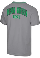 Colosseum North Texas Mean Green Grey Four Barrel Short Sleeve T Shirt