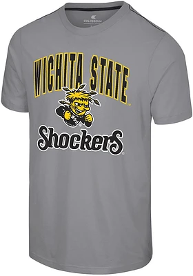 Colosseum Wichita State Shockers Grey Four Barrel Short Sleeve T Shirt