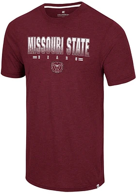 Colosseum Missouri State Bears Maroon Ticking Like This Short Sleeve T Shirt