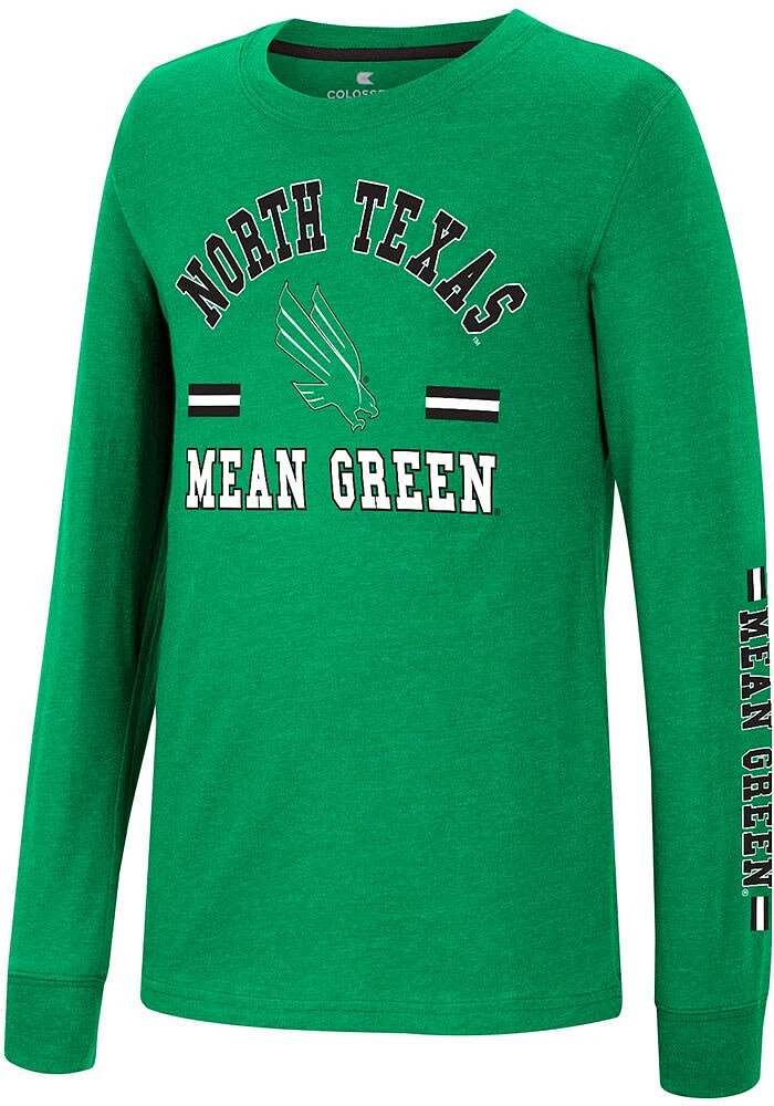 Colosseum North Texas Mean Green Youth Kelly Roof Long Sleeve T-Shirt