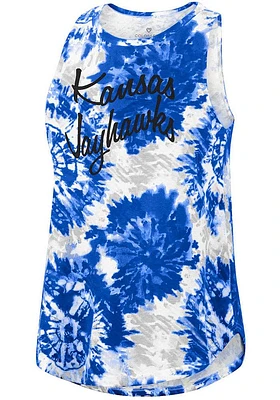 Colosseum Kansas Jayhawks Womens Blue Lava Tank Top