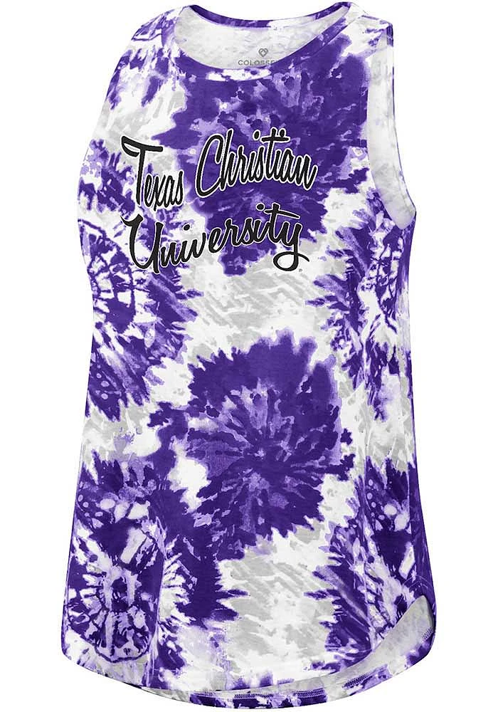 Colosseum TCU Horned Frogs Womens Purple Lava Tank Top