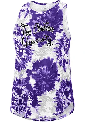 Colosseum TCU Horned Frogs Womens Purple Lava Tank Top