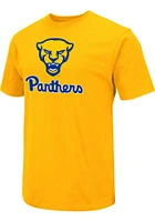 Colosseum Pitt Panthers Gold Mascot Short Sleeve T Shirt