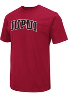 Colosseum IUPUI Jaguars Crimson Arch Mascot Short Sleeve T Shirt