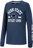Colosseum Penn State Nittany Lions Youth Navy Blue Roof Long Sleeve T-Shirt