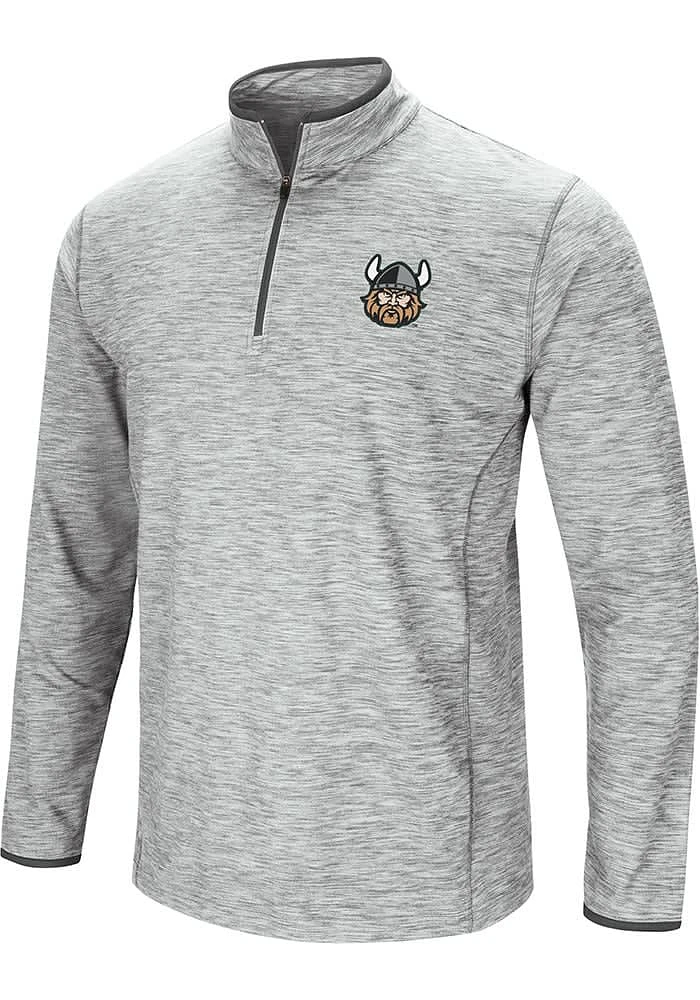 Colosseum Cleveland State Vikings Mens Grey Sprint Long Sleeve Qtr Zip Pullover