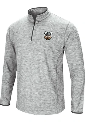 Colosseum Cleveland State Vikings Mens Grey Sprint Long Sleeve Qtr Zip Pullover
