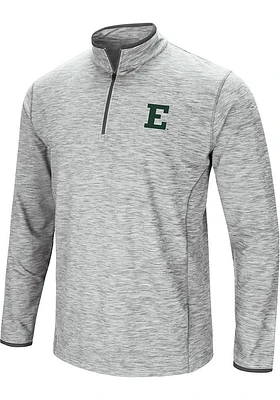 Colosseum Eastern Michigan Eagles Mens Grey Sprint Long Sleeve Qtr Zip Pullover