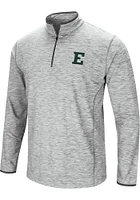 Colosseum Eastern Michigan Eagles Mens Grey Sprint Long Sleeve Qtr Zip Pullover