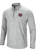 Colosseum Missouri State Bears Mens Grey Sprint Long Sleeve Qtr Zip Pullover
