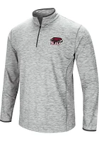Colosseum Saint Josephs Hawks Mens Grey Sprint Long Sleeve Qtr Zip Pullover