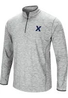 Colosseum Xavier Musketeers Mens Grey Sprint Long Sleeve 1/4 Zip Pullover