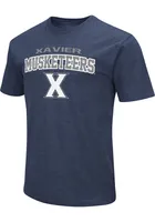 Colosseum Xavier Musketeers Navy Blue Arch Mascot Short Sleeve T Shirt