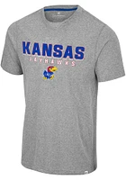 Colosseum Kansas Jayhawks Grey Yeah, You Blend Short Sleeve Fashion T Shirt