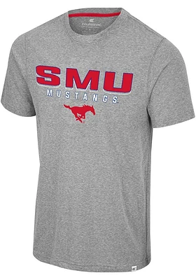 Colosseum SMU Mustangs Grey Yeah, You Blend Short Sleeve Fashion T Shirt