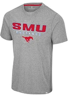 Colosseum SMU Mustangs Grey Yeah, You Blend Short Sleeve Fashion T Shirt
