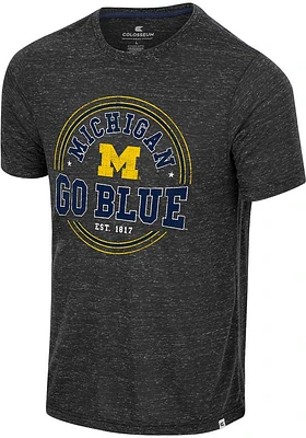 Colosseum Michigan Wolverines Charcoal Modicum of Gratitude Short Sleeve T Shirt