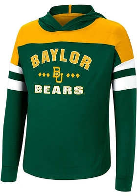 Colosseum Baylor Bears Girls Green Jolly Hooded Long Sleeve T-shirt