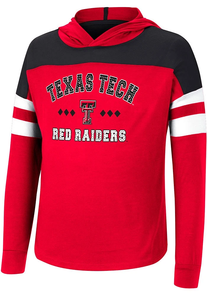 Colosseum Texas Tech Red Raiders Girls Jolly Hooded Long Sleeve T-shirt