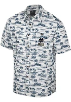 Colosseum Notre Dame Fighting Irish Mens White Spontaneous Short Sleeve Dress Shirt