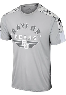 Colosseum Baylor Bears Grey OHT Hatch Short Sleeve T Shirt