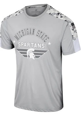 Colosseum Michigan State Spartans Grey OHT Hatch Short Sleeve T Shirt
