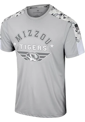 Colosseum Missouri Tigers Grey OHT Hatch Short Sleeve T Shirt