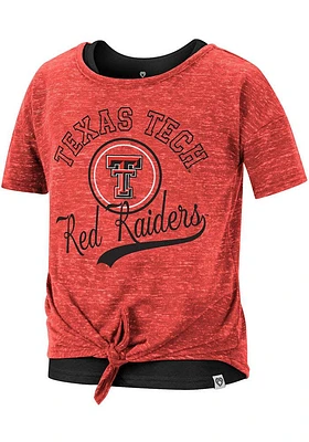 Colosseum Texas Tech Red Raiders Girls Stroll 2 Layer Short Sleeve Fashion T-Shirt