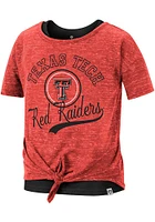 Colosseum Texas Tech Red Raiders Girls Stroll 2 Layer Short Sleeve Fashion T-Shirt