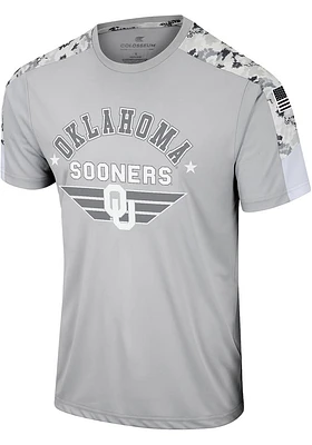 Colosseum Oklahoma Sooners Grey OHT Hatch Short Sleeve T Shirt